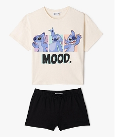 GEMO Pyjashort à motif Stitch fille - Disney Beige