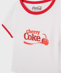 pyjama bicolore avec inscription cherry coke fille - coca cola blanc standardG559001_2