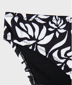 maillot de bain 2 pieces a motifs fleuris fille noir standardG559501_3