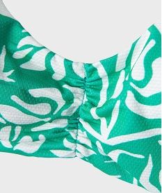 maillot de bain 2 pieces a motifs fleuris fille vert standardG559601_2