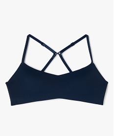 soutien-gorge corbeille sans armatures avec bretelles multipositions fille bleuG560701_1
