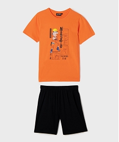 GEMO Pyjashort bicolore avec motif manga garçon - Naruto Shippuden orange standard