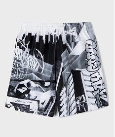 short de surf a motif urbain garcon bleuG564201_4
