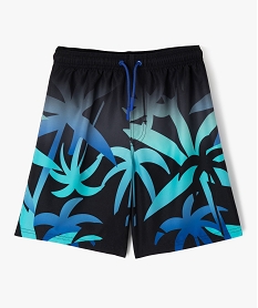GEMO Short de bain à imprimé palmiers garçon Noir