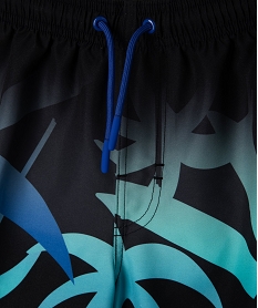 short de bain a imprime palmiers garcon noirG564301_2