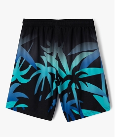 short de bain a imprime palmiers garcon noirG564301_3