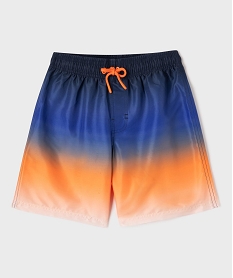 GEMO Short de surf multicolores avec taille ajustable garçon orange standard