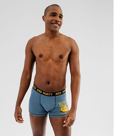 GEMO Boxer en coton stretch imprimés homme (lot de 2) - Rick & Morty bleu standard