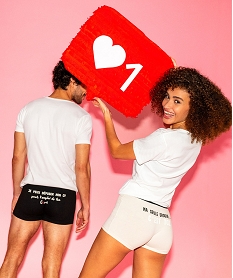 GEMO Boxers en coton stretch homme avec inscriptions (lot de 2) beige standard