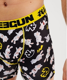 boxer en microfibre a motifs lapins homme - freegun x lapins cretins noirG566401_2