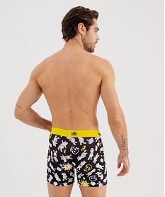 boxer en microfibre a motifs lapins homme - freegun x lapins cretins noirG566401_3