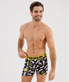 boxer en microfibre a motifs lapins homme - freegun x lapins cretins noirG566401_4