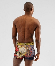 boxer en microfibre a motif tete de mort homme - freegun jaune standardG566801_3