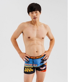 GEMO Boxer en microfibre à motif manga homme - Freegun x Dragon Ball Z bleu standard