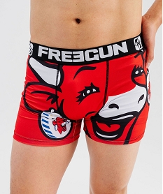 boxer en microfibre a motif vache homme rouge standardG567001_2