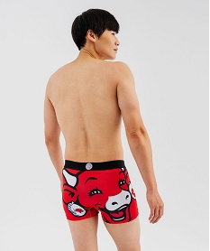 boxer en microfibre a motif vache homme rouge standardG567001_3