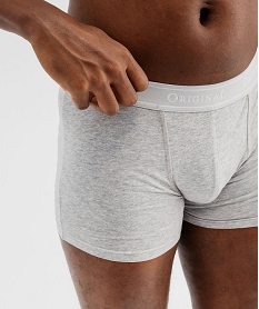 boxers en coton stretch uni et raye homme (lot de 2) bleuG567101_2