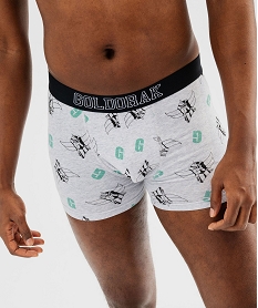 boxers en coton stretch a motif goldorak homme (lot de 2) grisG567201_2