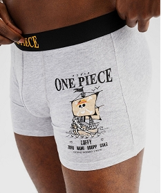boxers en coton stretch a motif manga homme (lot de 2) - one piece grisG567301_2