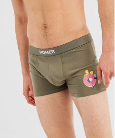 boxer en coton stretch imprime homme - the simpsons (lot de 2) vert standardG567501_2