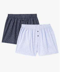 GEMO Caleçons imprimés homme (lot de 2) bleu standard