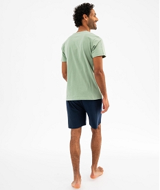 pyjashort en coton mixmatch homme vert standardG568601_3