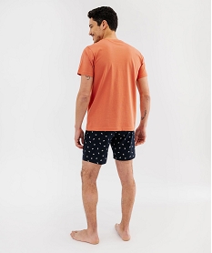 pyjashort bicolore en coton homme orange standardG569201_3