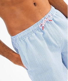 short de bain raye et gaufre homme bleu standardG569501_2