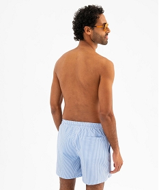 short de bain raye et gaufre homme bleu standardG569501_3