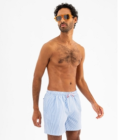 short de bain raye et gaufre homme bleu standardG569501_4