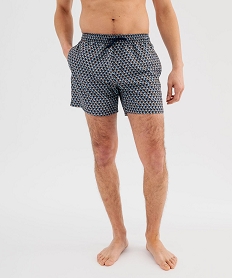 short de bain imprime geometrique homme bleuG569601_2