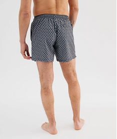 short de bain imprime geometrique homme bleuG569601_3