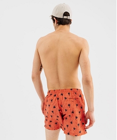 short de bain imprime palmiers homme orange standardG569901_3