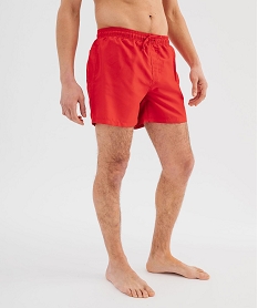 short de bain homme uni rouge vifG570501_2