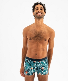 maillot de bain boxer imprime tropical homme vertG571001_4