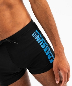 maillot de bain forme boxer imprime homme - freegun noir standardG571101_2