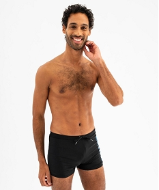 maillot de bain forme boxer imprime homme - freegun noir standardG571101_4