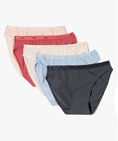 GEMO Culottes en coton stretch confort femme (lot de 5) - Les Pockets Dim Multicolore