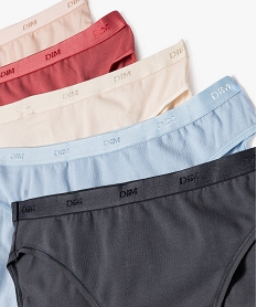 culottes en coton stretch confort femme (lot de 5) - les pockets dim multicolore culottesG572401_2