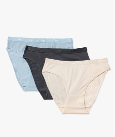 GEMO Culottes en coton stretch femme (lot de 3) - Les Pockets Eco Dim Multicolore