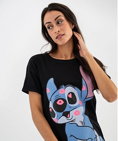 chemise de nuit tee-shirt avec motif stitch femme - disney noir standard nuisettes chemises de nuitG573901_2