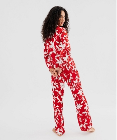 pyjama 2 pieces en satin femme rouge pyjamas ensembles vestesG576201_3