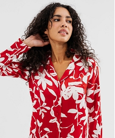 pyjama 2 pieces en satin femme rouge pyjamas ensembles vestesG576201_4