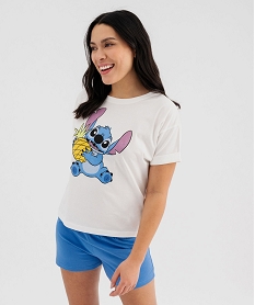 pyjashort avec motif stitch femme - disney bleu standard pyjamas ensembles vestesG577001_2