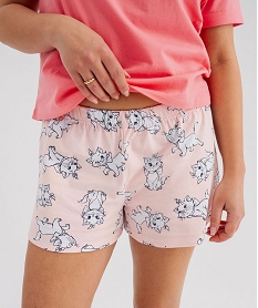 pyjashort avec motifs aristochats femme - disney rose standard pyjamas ensembles vestesG577601_4