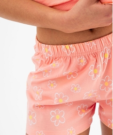 pyjashort en coton imprime femme rose standard pyjamas ensembles vestesG578001_4