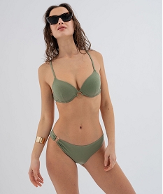 bas de maillot de bain culotte a fines paillettes femme vert standardG579001_3