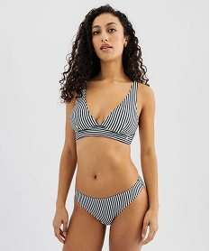 bas de maillot de bain raye forme culotte femme - lulucastagnette bleu standard bas de maillots de bainG579101_3