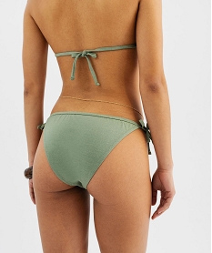 bas de maillot de bain culotte a fines paillettes avec liens femme vert standardG579401_2