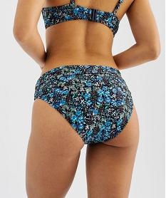 bas de maillot de bain a taille haute imprime femme bleu standardG580101_3